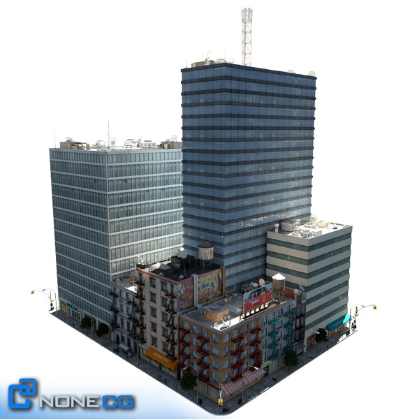 3d model new york city block - NYC Block Set 2... by NONECG